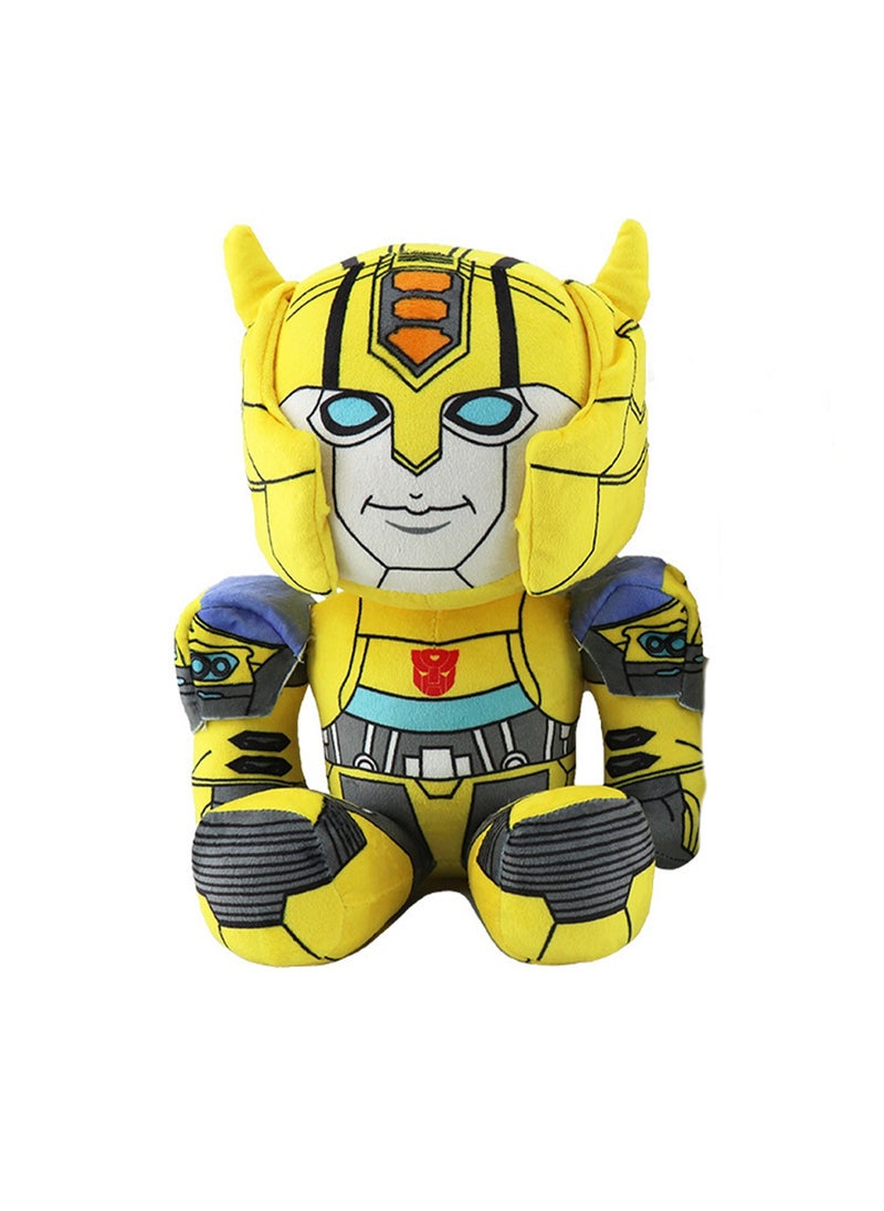 28cm Yellow Autobot Plush Toy Creative Cute Robot Doll Plush Doll Pillow, Boy Girl Gift