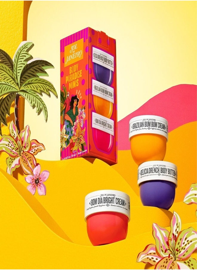Sol de jainero Body Paradise Minis Gift Set – Travel-Size Body Care Collection with Nourishing & Hydrating Formulas (25ml Each)