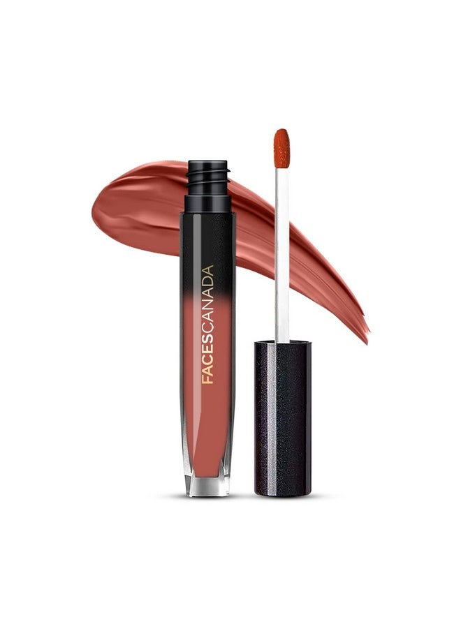 FACESCANADA Comfy Silk Liquid Lipstick - Soulful Brown 01, 3Ml | Satin Matte Hd Finish | Longlasting | No Dryness | Smooth Texture | Mulberry Oil & Shea Butter For Plump Hydrated Lips