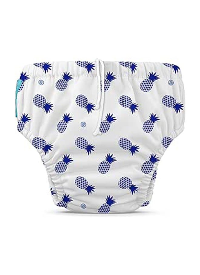 2 In 1 Swim Diaper And Traing Pants Bliue Pineapple Medium