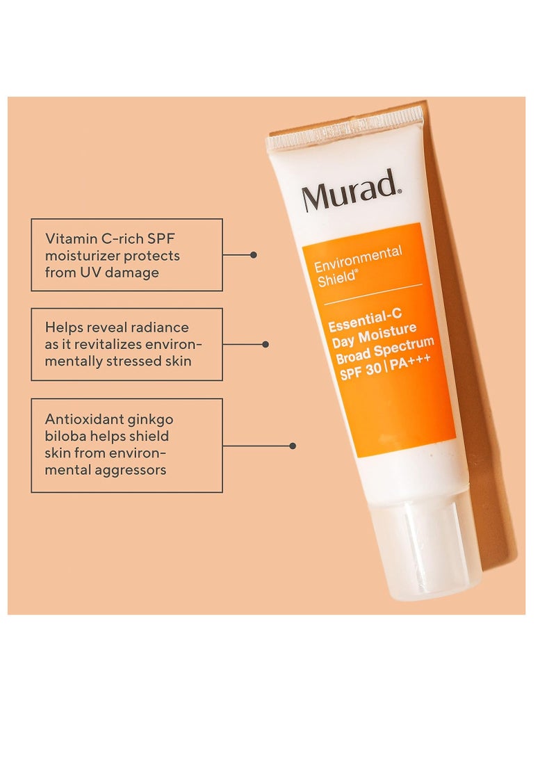 Murad Essential-C Day Moisture Broad Spectrum SPF 30 - Environmental Shield SPF Facial Moisturizer Cream - Vitamin & Antioxidant Rich Treatment Backed by Science, 0.8 Fl Oz