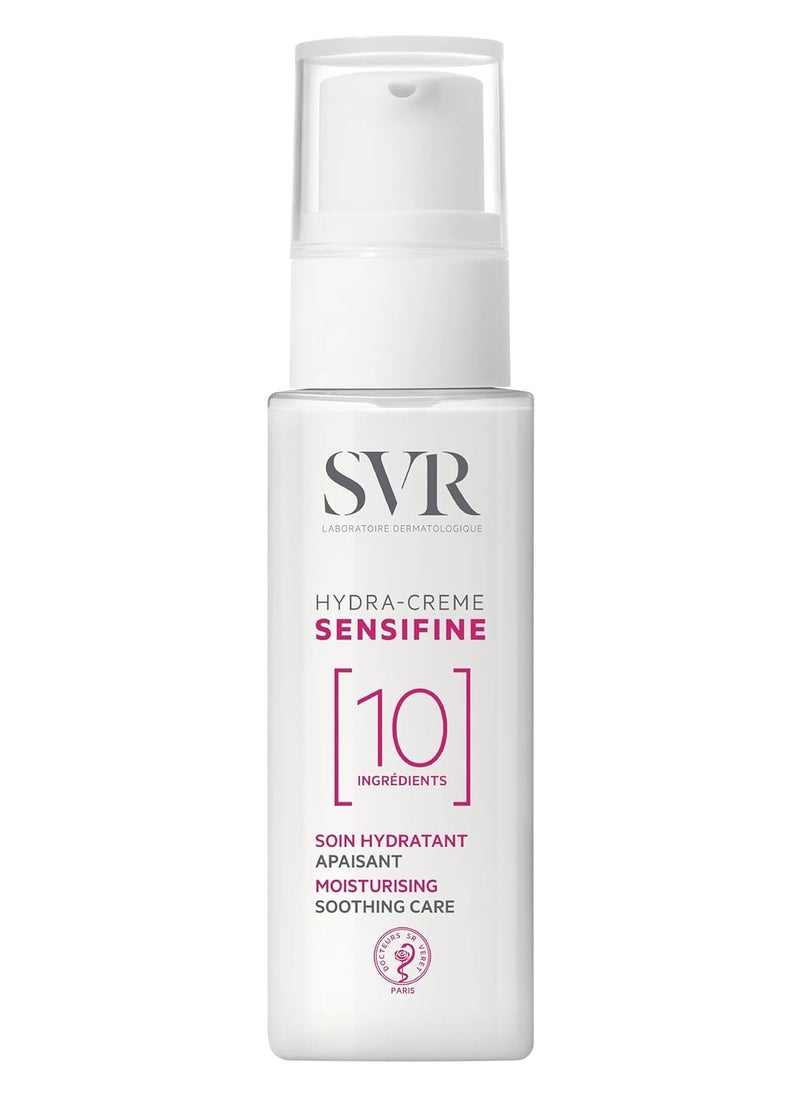SVR Sensifine Hydra Face Cream. Moisturizing Soothing Care For Normal To Dry Dehydrated Skin. Fragrance Free Moisturizer With 96% Ingredients Of Natural Origin. 24hr Comfort And Hydration, 1.3 Fl.oz.