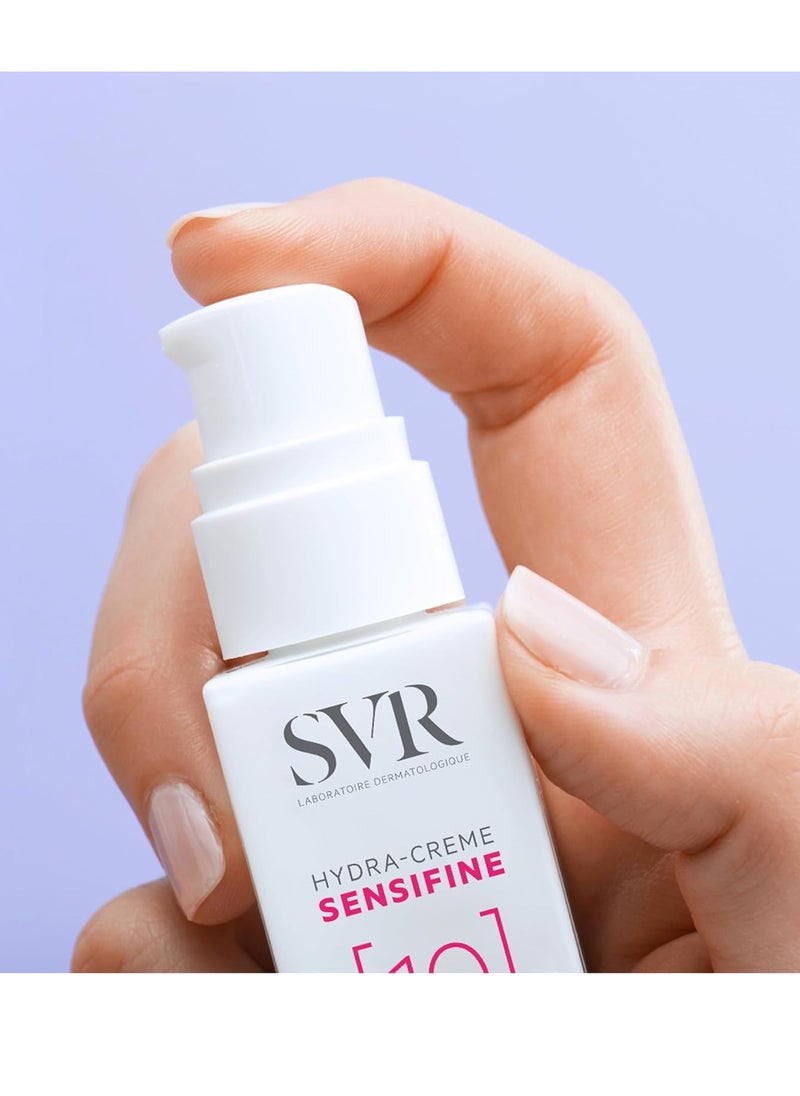 SVR Sensifine Hydra Face Cream. Moisturizing Soothing Care For Normal To Dry Dehydrated Skin. Fragrance Free Moisturizer With 96% Ingredients Of Natural Origin. 24hr Comfort And Hydration, 1.3 Fl.oz.