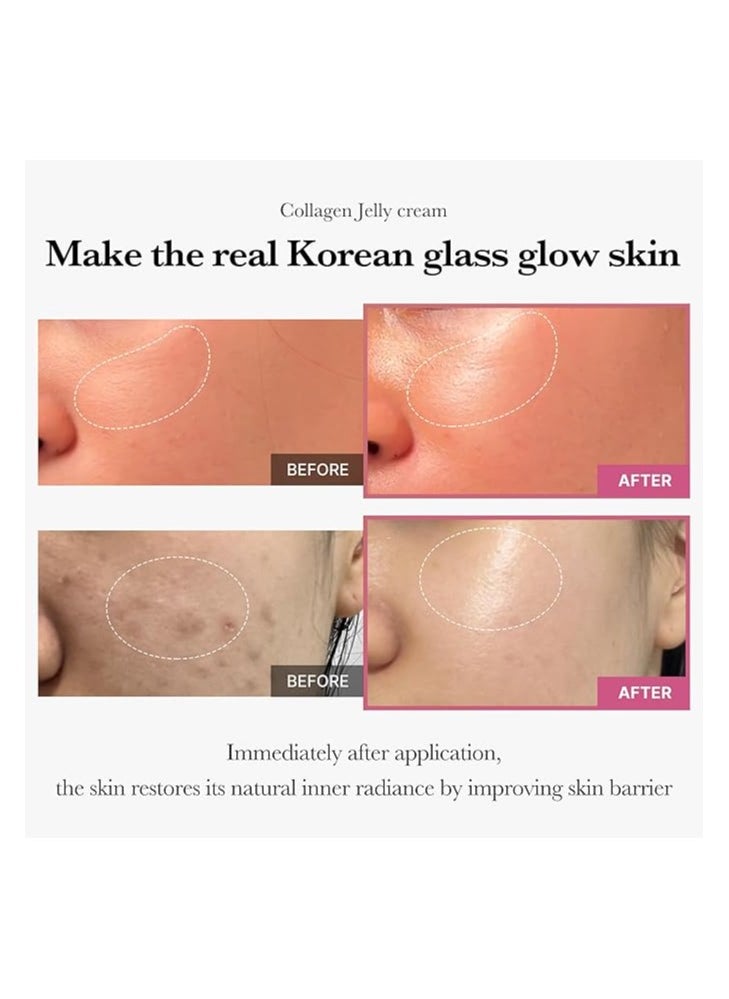 medicube Collagen Jelly Cream- Niacinamide & Freeze-Dried Hydrolyzed Collagen - Boosts skin's barrier hydration and gives 24h Glow & Lifted Look - No artificial color, Korean skincare (3.71 fl.oz.)