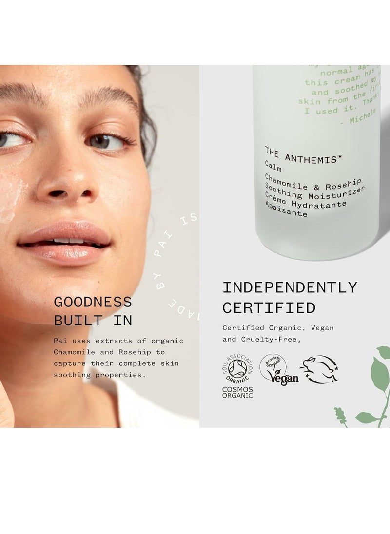 PAI SKINCARE - The Anthemis: Organic Chamomile + Rosehip Soothing Facial Moisturizer | Natural, Vegan, Sensitive Skincare (1.7 fl oz | 50 mL)