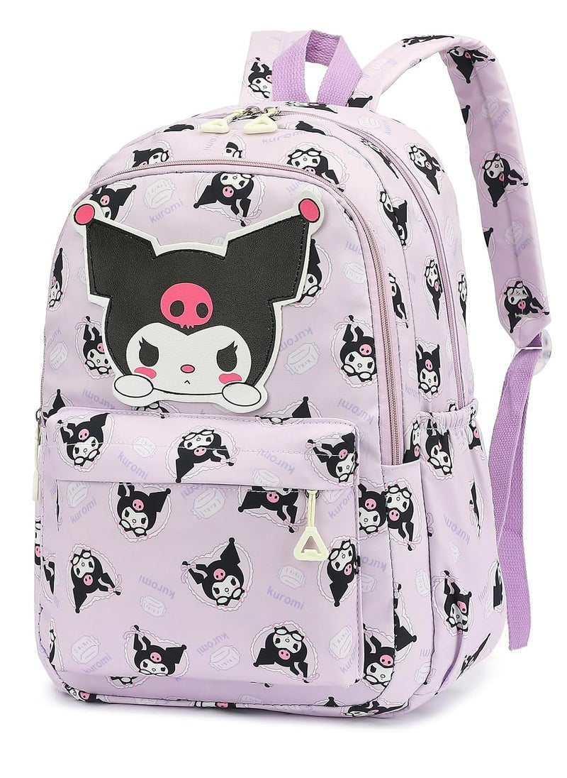 Kuromi Backpack for School Kids Backpack Laptop Backpack School Bag Cute Anime Backpack for Girls Boys
