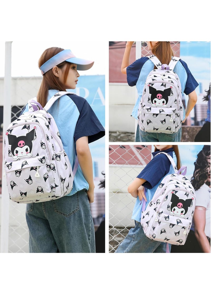 Kuromi Backpack for School Kids Backpack Laptop Backpack School Bag Cute Anime Backpack for Girls Boys