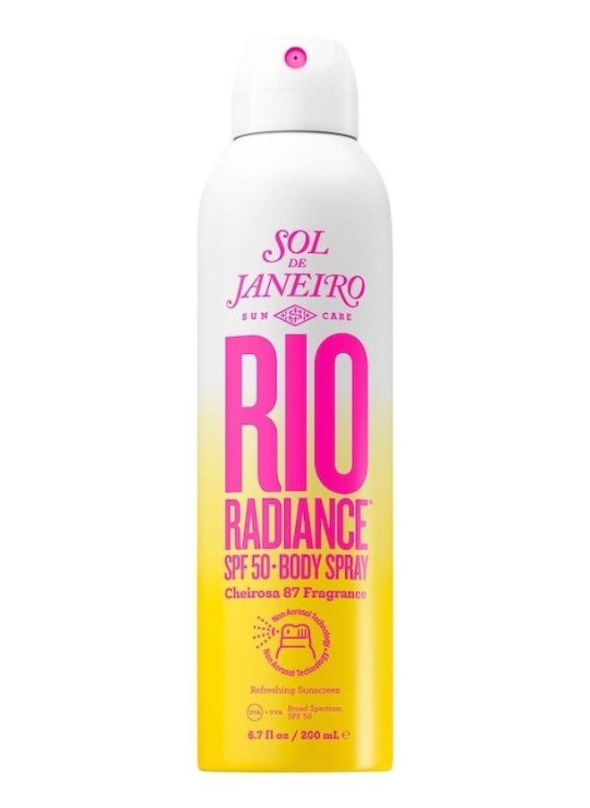 Sol de Janeiro Rio Radiance™ SPF 50 Body Spray Sunscreen with Niacinamide – Lightweight, Hydrating & Fast-Absorbing Sun Protection Mist (200ml)