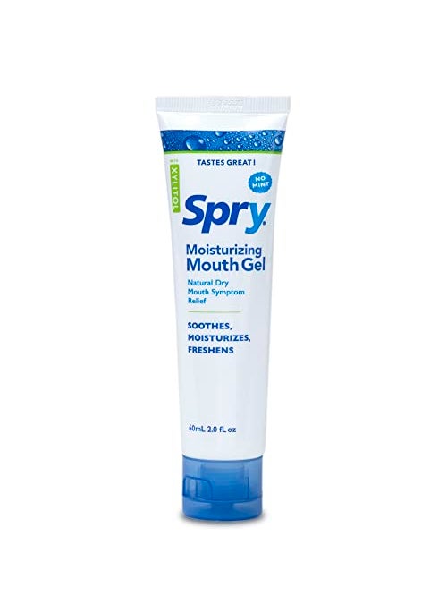 Spry Xylitol Dry Mouth Gel Natural Long Lasting Mint Free and Sugar Free Mouth Moisturizer for Dry Mouth Relief Original Flavor 2 oz