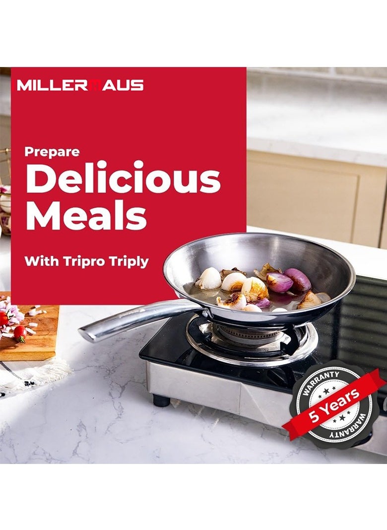 Millerhaus Tri-Ply Frypan 20cm Stainless Steel
