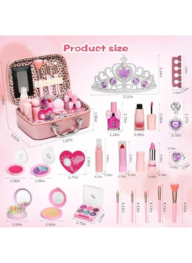 Kids Washable Makeup Girls Toys,Real Little Girl Make up Sets,Toddler Makeup Kit for Kid Children Princess Birthday Gifts Toys for 5 6 7 8 9 10 Year Old Girls