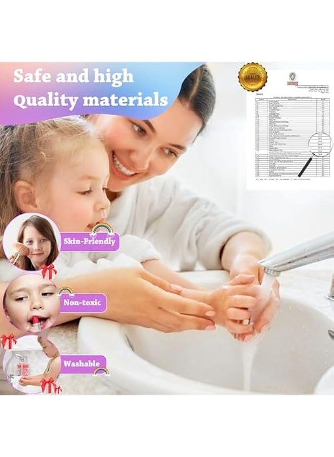 Kids Nail Polish Set for Girls,Nail Art Salon Kit with Non-Toxic Quick Dry Nail Polish,DIY Nail Art for Grils Gifts Toys for 3 4 5 6 7 8 9 10 Year Old Girls