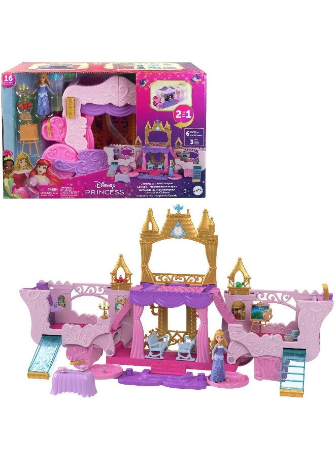 Disney Princess Carriage to Castle Playset (16 Pieces)