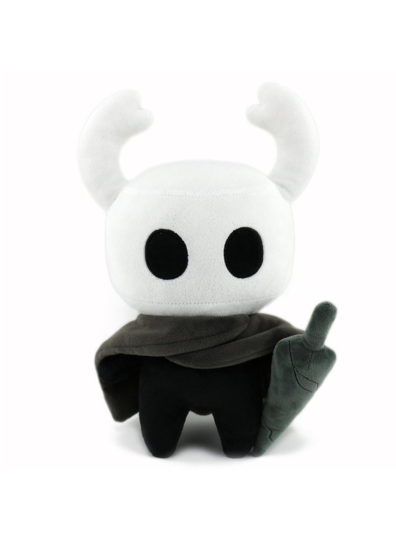 27cm Round-Eyed Knight Plush Toy Creative Hollow Knight Game Surrounding Pillow Plush Doll, Boy Girl Gift