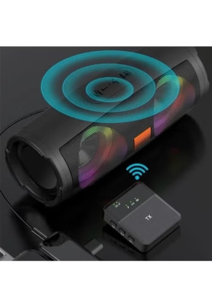 3-in-1 Square Wireless Lavalier Microphone for iPhone Android, Camera & Speaker – 10-Hour Battery Life, Mini Microphone with Noise Reduction for Video Recording, Vlogging, YouTube TikTok (SX31 Single Mic).
