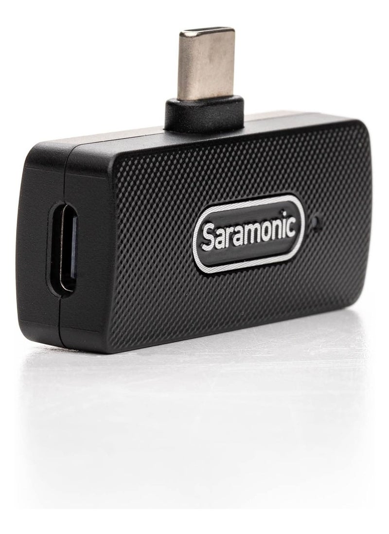 Saramonic Blink 100 B5 Ultra-Portable Clip-On Wireless Mic System w/USB-C Receiver for iPhone 15, Android, Newer iPads & Computers