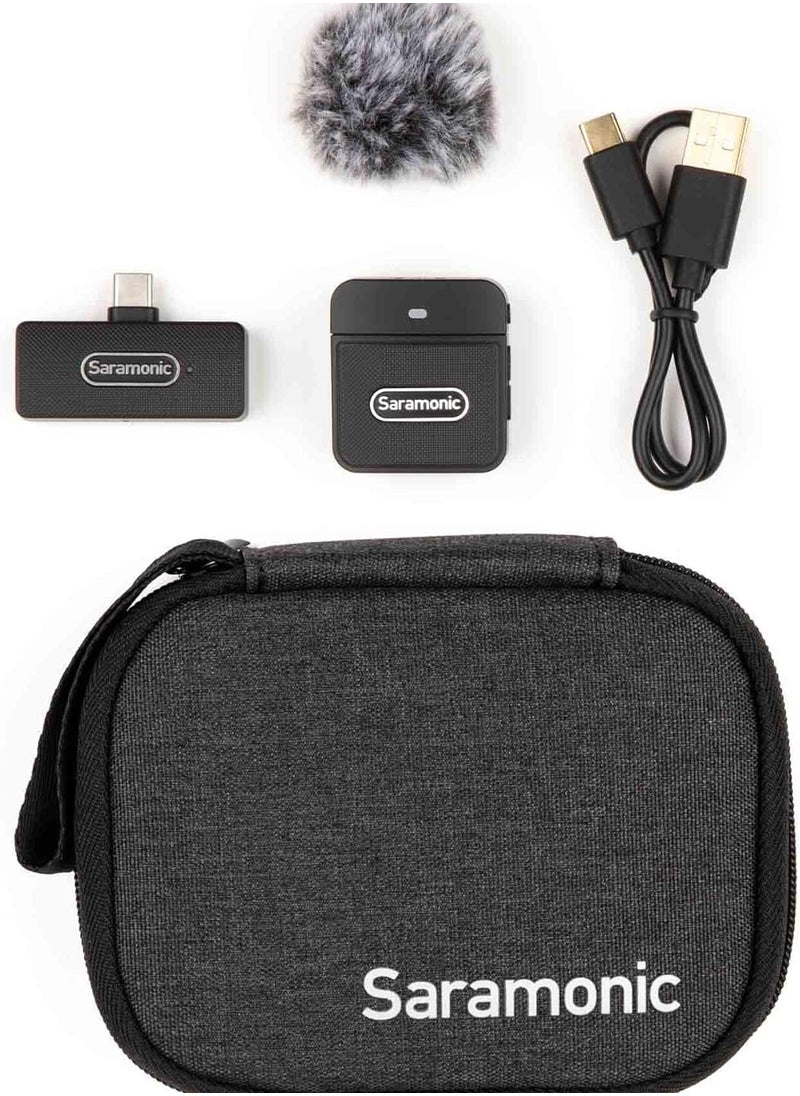 Saramonic Blink 100 B5 Ultra-Portable Clip-On Wireless Mic System w/USB-C Receiver for iPhone 15, Android, Newer iPads & Computers