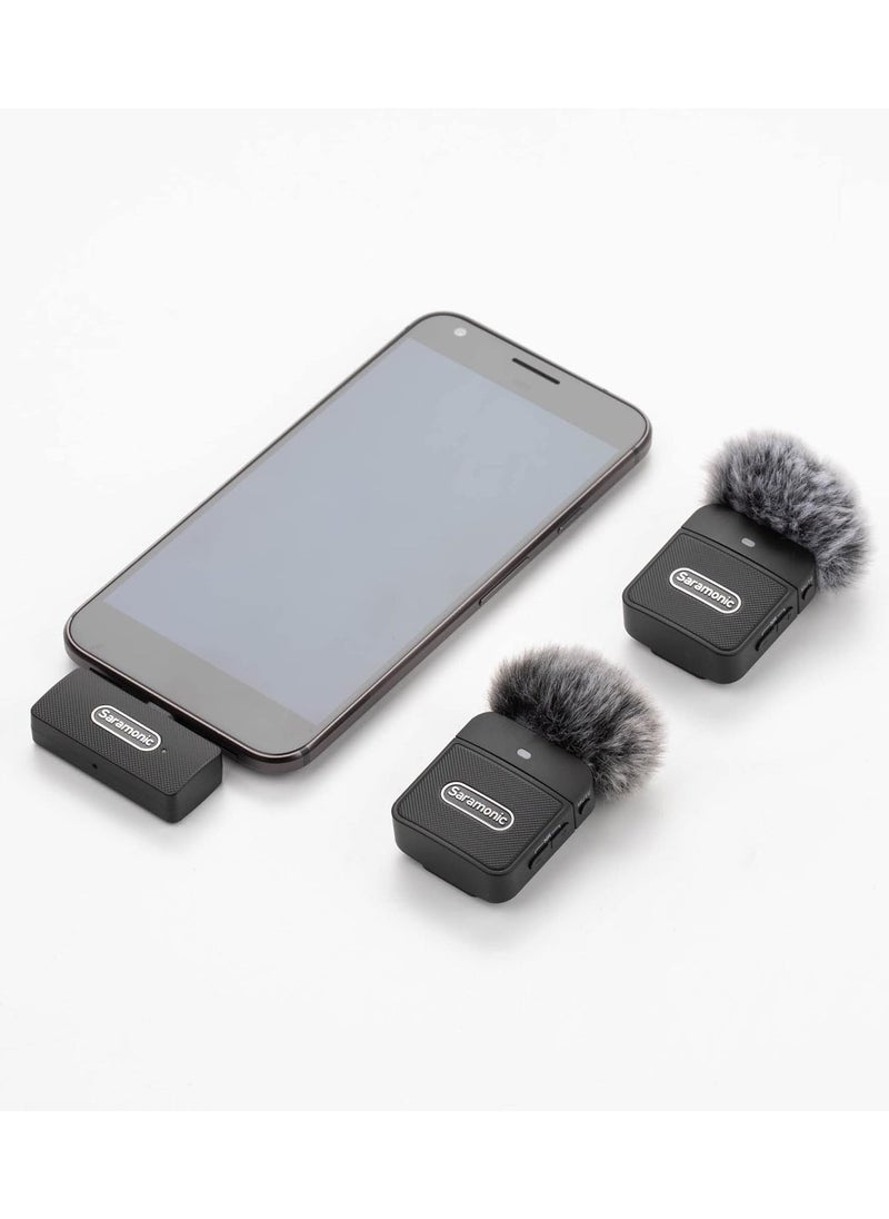 Saramonic Blink 100 B6 Ultra-Portable 2-Person Clip-On Wireless Mic System w/USB-C Receiver for iPhone 15, Android, Newer iPads & Computers