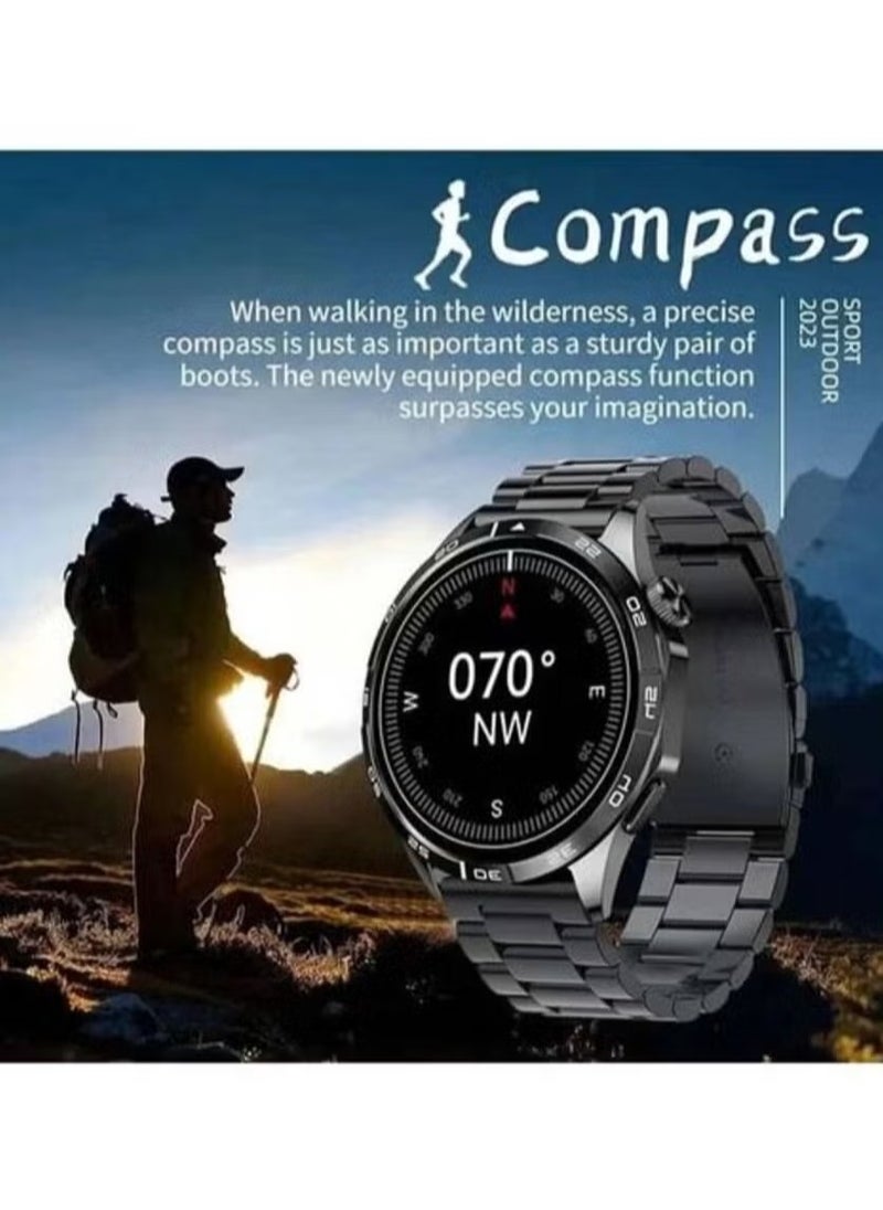 Watch GT4 New Model – 1.65 Inch Big HD AMOLED Screen, IP68 Waterproof Smartwatch, Fitness Tracker, 3 Straps Included, Heart Rate Monitor, Sleep & Activity Tracker