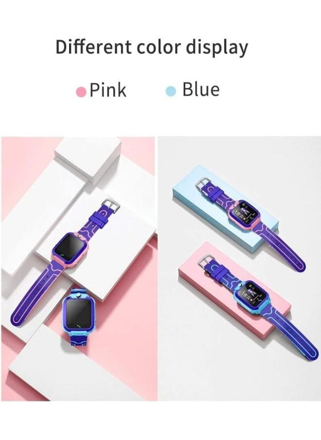 Children's IP65 Waterproof Smart Watch with SOS, Camera, Call, Music, 7 Games Puzzle, Alarm Clock, Compatible with iOS and Android for Girls and Boys(Blue)