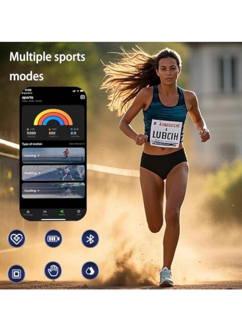 Smart Ring, Activity & Fitness Tracker Ring for Women/Men, No APP Subscription, Fitness Tracking Smart Ring with /Heart Rate/Waterproof (Black, #10)