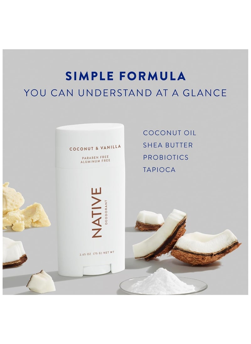 Deodorant for Women and Men - Coconut & Vanilla, 75g