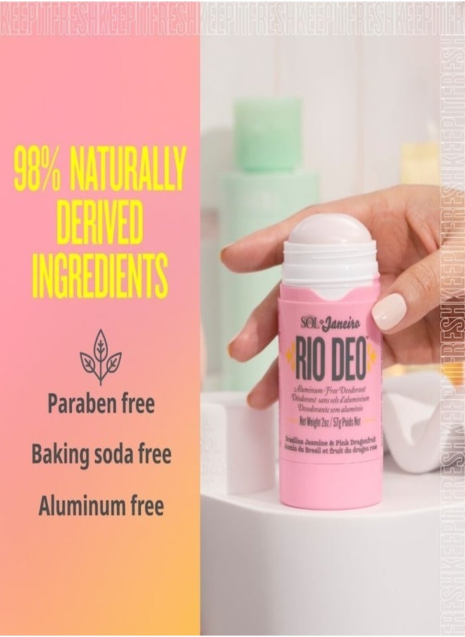 Sol de jainero Rio Deo Aluminum-Free Deodorant Cheirosa 68 – 57g | Long-Lasting Odor Protection with Papaya Enzyme & Tapioca Starch for Fresh, Smooth Skin
