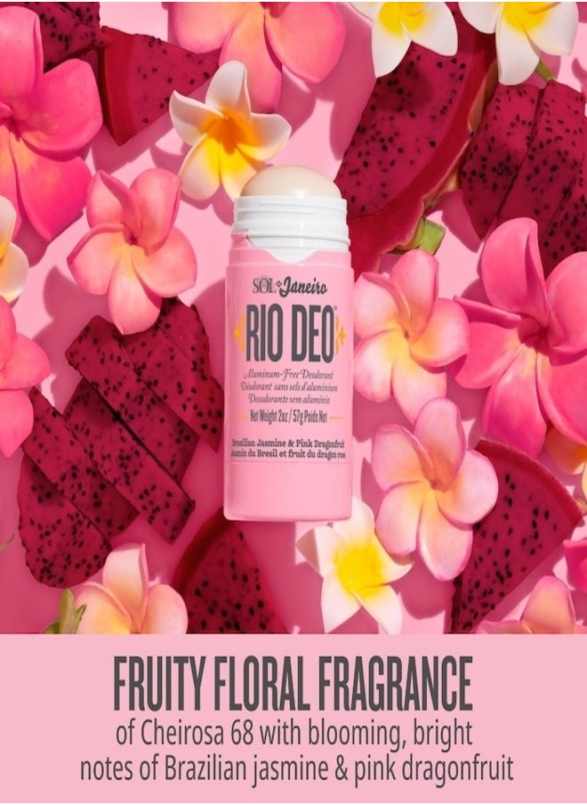 Sol de jainero Rio Deo Aluminum-Free Deodorant Cheirosa 68 – 57g | Long-Lasting Odor Protection with Papaya Enzyme & Tapioca Starch for Fresh, Smooth Skin