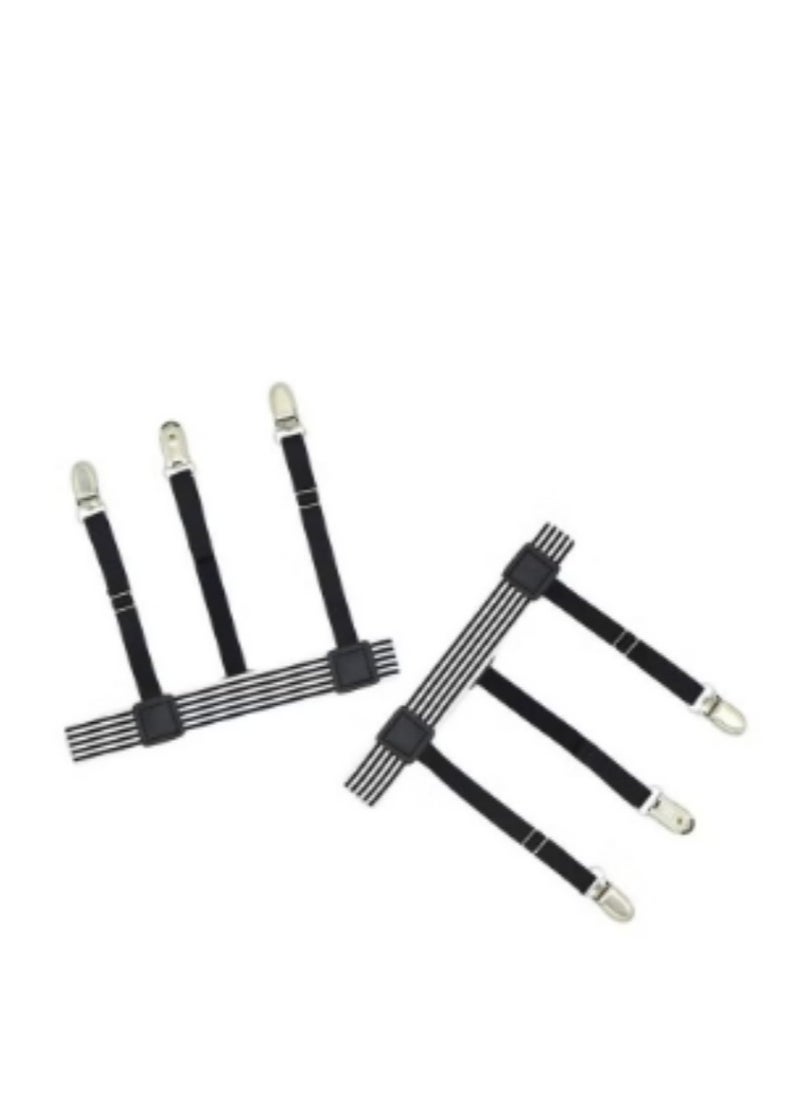 Mens Shirt Stays Shirt Holder Straps Non-slip Locking Clamps Clips