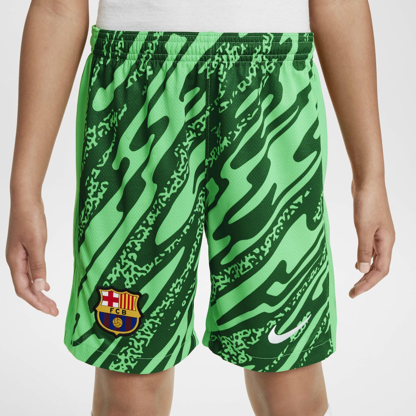 Kids' FC Barcelona 24/25 Goalkeeper Replica Football Shorts
