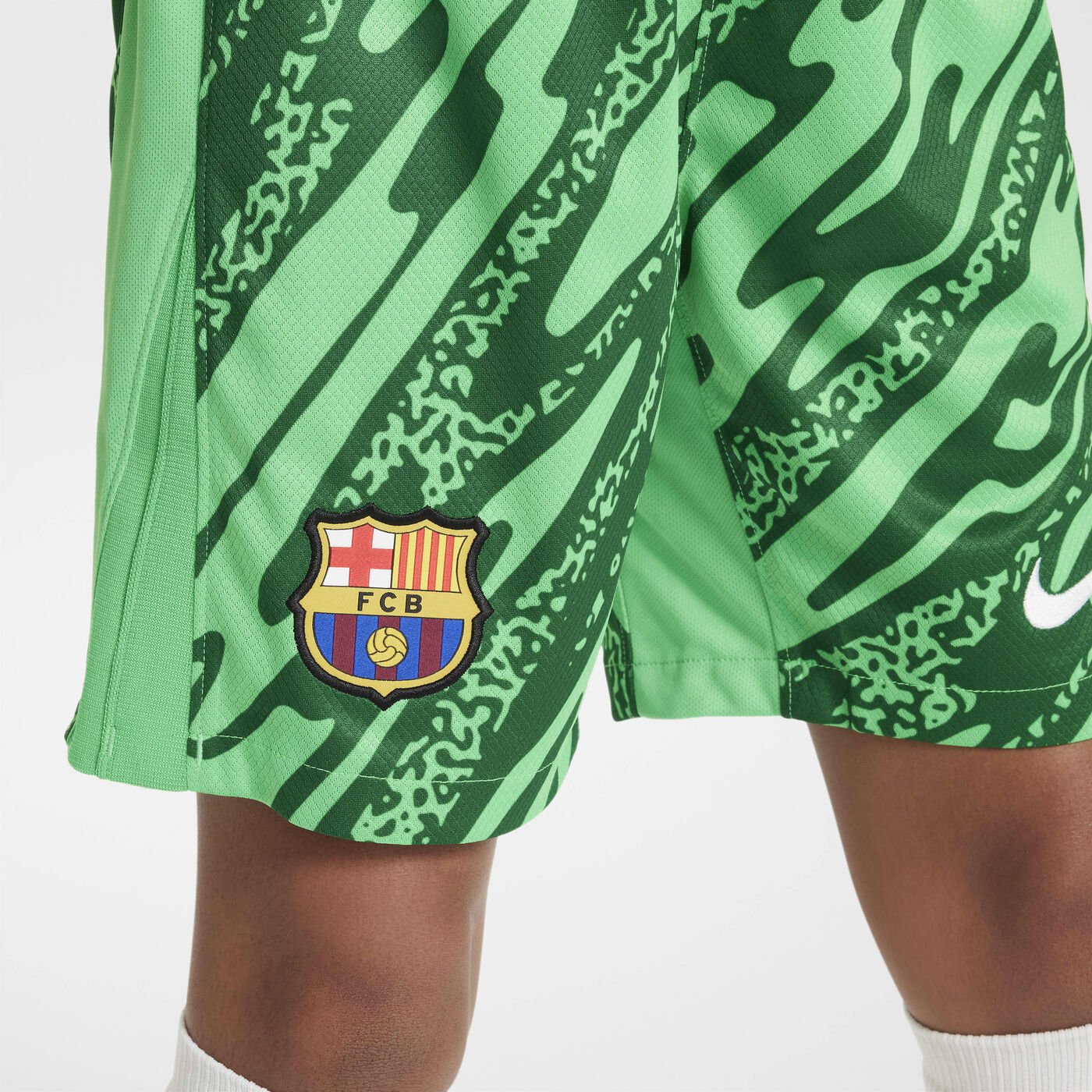 Kids' FC Barcelona 24/25 Goalkeeper Replica Football Shorts