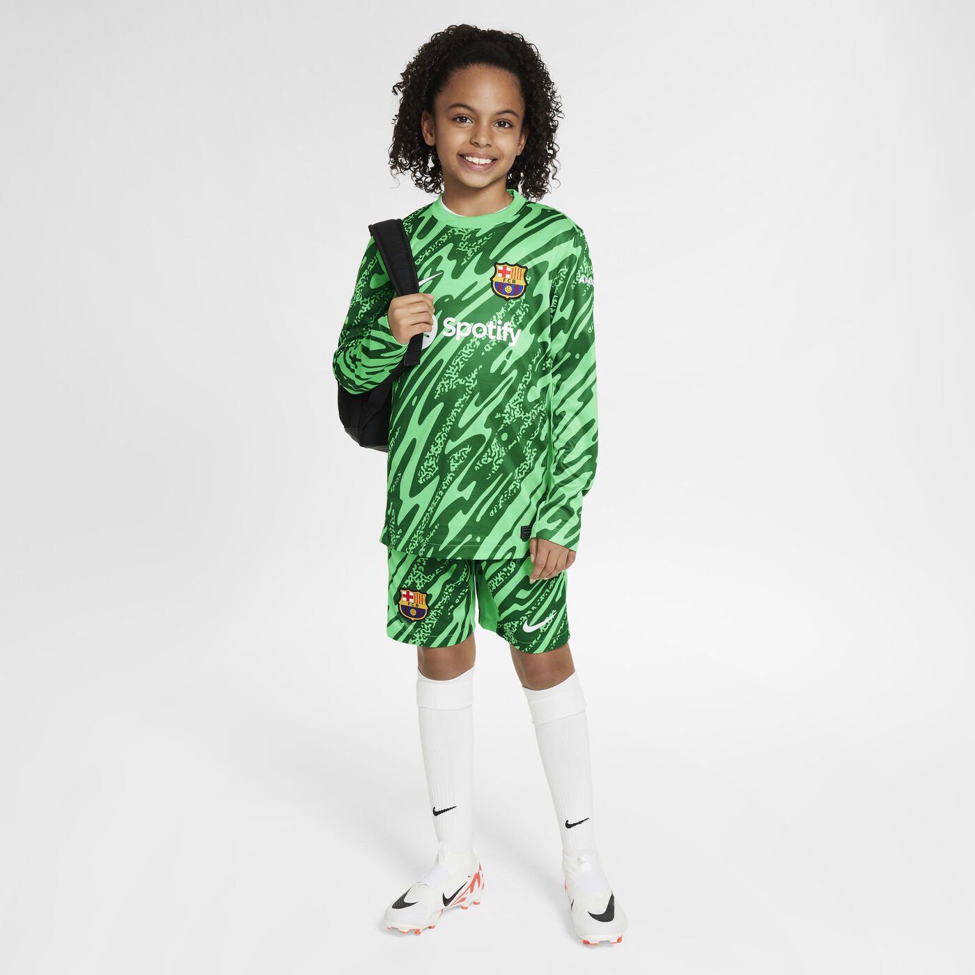 Kids' FC Barcelona 24/25 Goalkeeper Replica Football Shorts