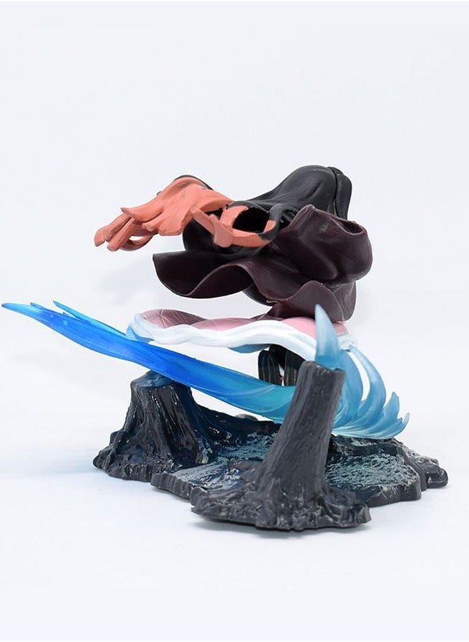 Kimetsu no Yaiba Running Nezuko Action Figure Decorative Resin Sculpture Home Decor Statue, Art Figurine Home Ornament Decoration for Office, Living Room, Bedroom, Book Shelf, TV Cabinet, Desktop