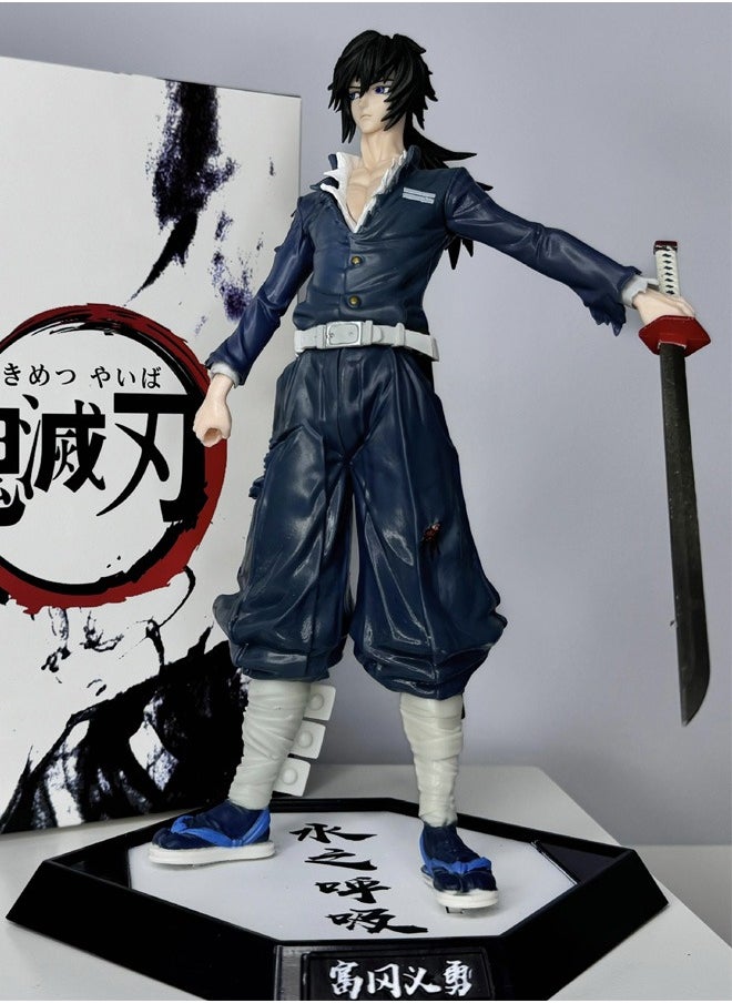 Kimetsu no Yaiba Tomioka Giyu Action Figure Decorative Resin Sculpture Home Decor Statue, Art Figurine Home Ornament Decoration for Office, Living Room, Bedroom, Book Shelf, TV Cabinet, Desktop