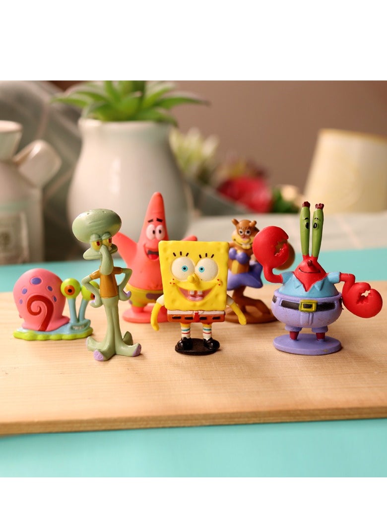 SpongeBob SquarePants Collectible Figure For Kids 6 Pcs