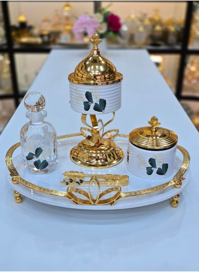 Bakhoor Burner Set Elegance Ideal Wedding Gift and Home Décor with a Blend of Arabic and English Culture