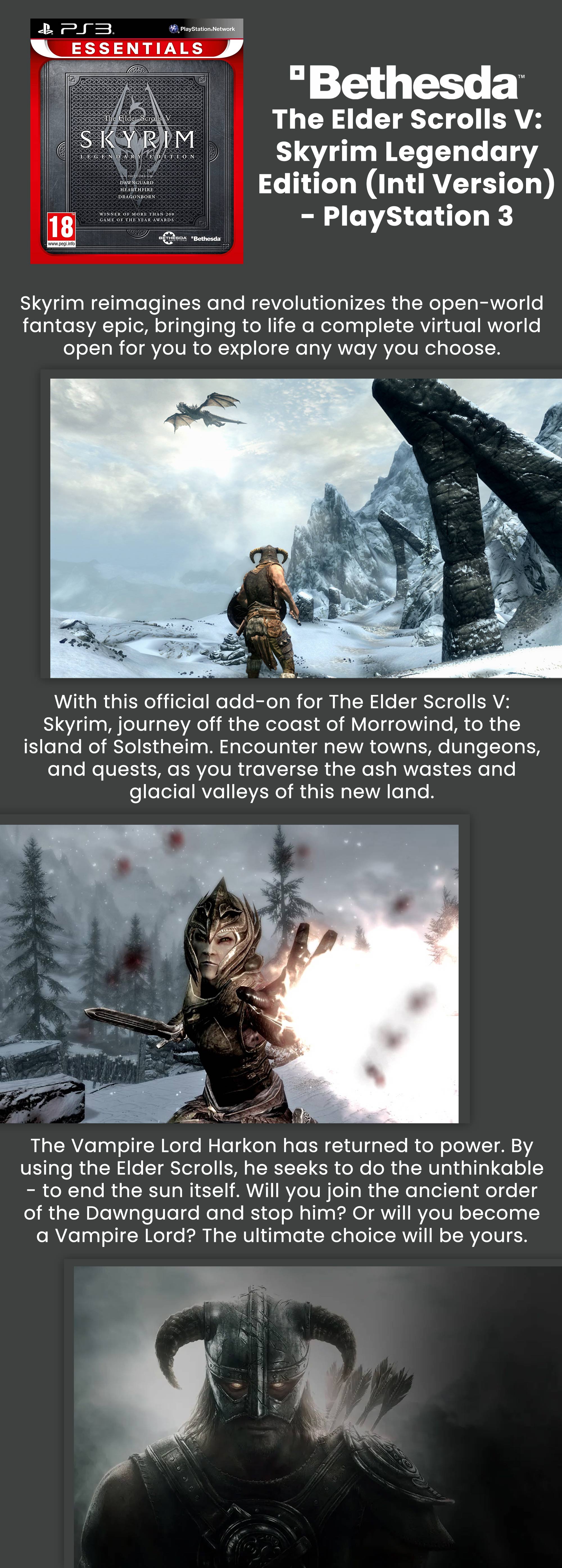 The Elder Scrolls V: Skyrim - (Intl Version) - Role Playing - PlayStation 3 (PS3)
