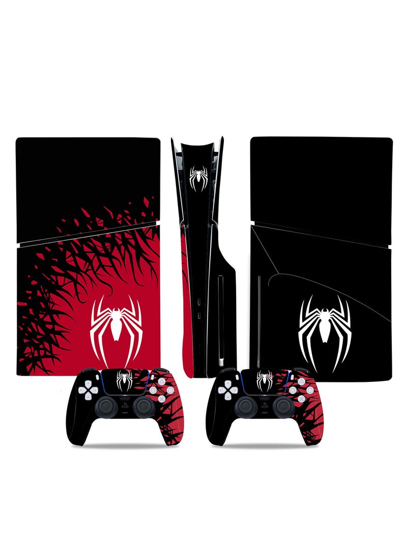 Skin for PlayStation 5 Slim Disc Version, Sticker for PS5 Vinyl Decal Cover for Playstation 5 Controller, Full Wrap Skin Protective Film Sticker Compatible with PS5 Slim Disk Edition (J)