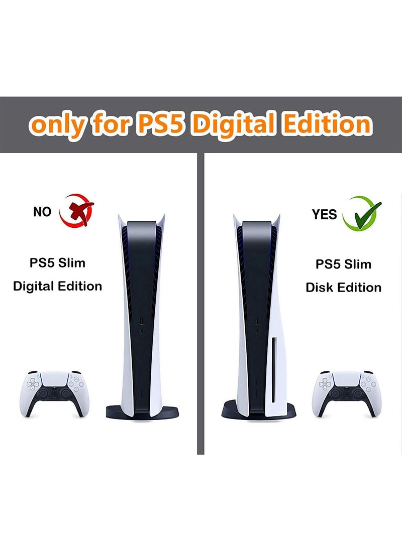 Skin for PlayStation 5 Slim Disc Version, Sticker for PS5 Vinyl Decal Cover for Playstation 5 Controller, Full Wrap Skin Protective Film Sticker Compatible with PS5 Slim Disk Edition (J)