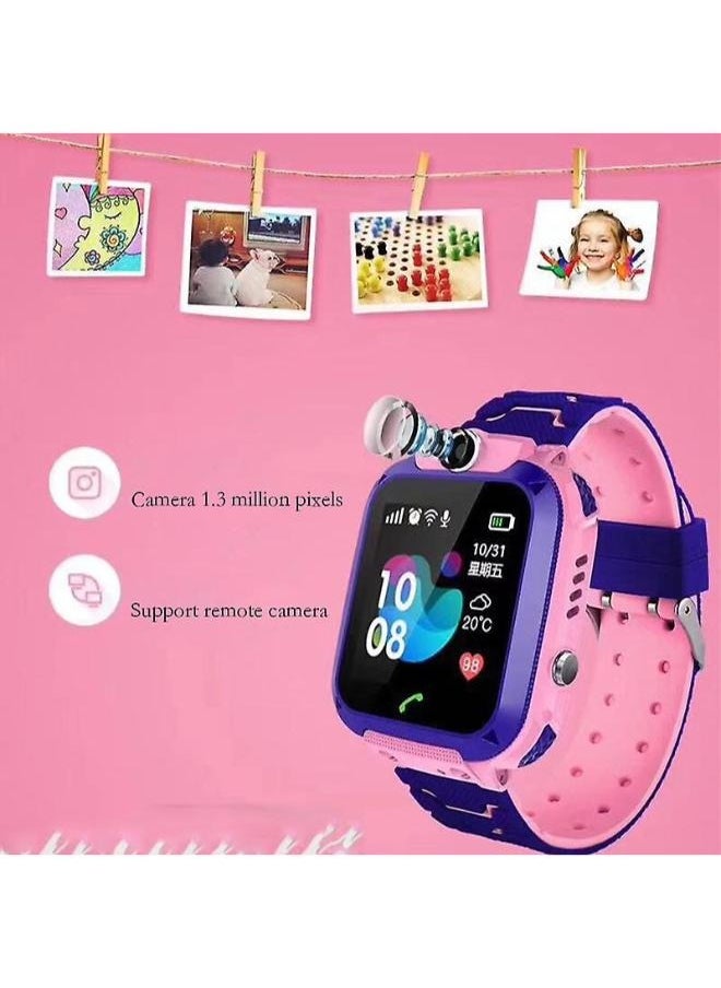 Children's IP65 Waterproof Smart Watch with SOS, Camera, Call, Music, 7 Games Puzzle, Alarm Clock, Compatible with iOS and Android for Girls and Boys(Pink)