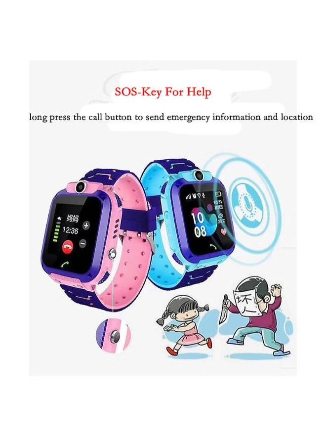 Children's IP65 Waterproof Smart Watch with SOS, Camera, Call, Music, 7 Games Puzzle, Alarm Clock, Compatible with iOS and Android for Girls and Boys(Pink)