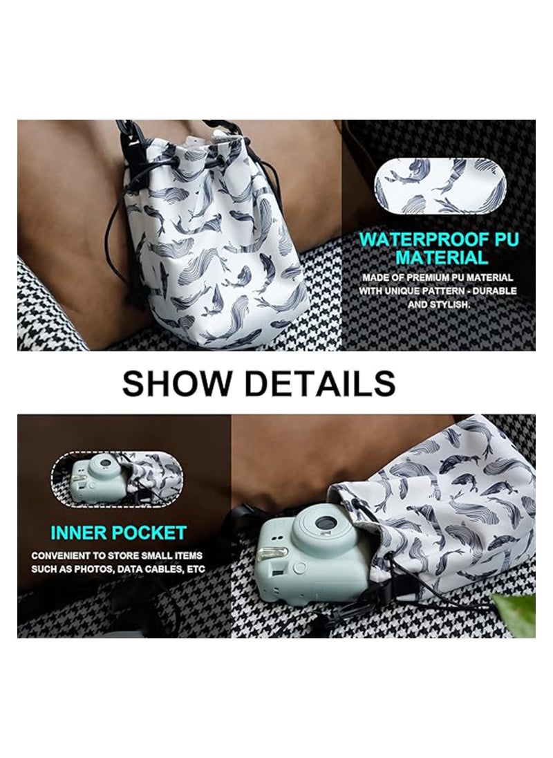 For Instax Mini 12 Case PU Leather Camera Case Specialized for Fujifilm Instax mini 12, Precise Hole Design, Perfect Fit and No Flimsy