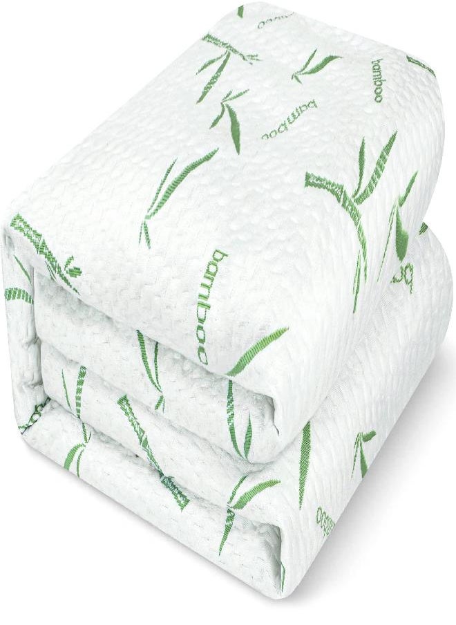 Utopia Bedding Premium Bamboo Waterproof Mattress Protector Full 340 GSM, Fits 15 Inches Deep, Mattress Cover, Breathable, Fitted Style with Stretchable Pockets