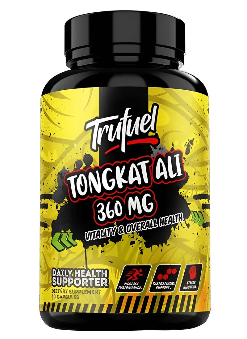 Trufuel, Tongkat Ali 360mg, Vitality & Overall Health, 60 Caps, 60 Servings