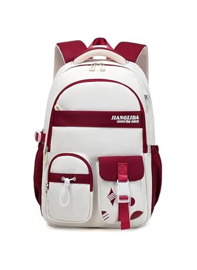 Teen Girls' Backpack for School Color-blocking Sports Kids Backpack for Teens Middle School Students Bookbag