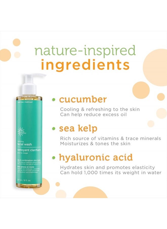EARTH SCIENCE - Gentle Clarifying Facial Wash For Oily, Combination Skin Types (3pk, 8 fl. oz.)