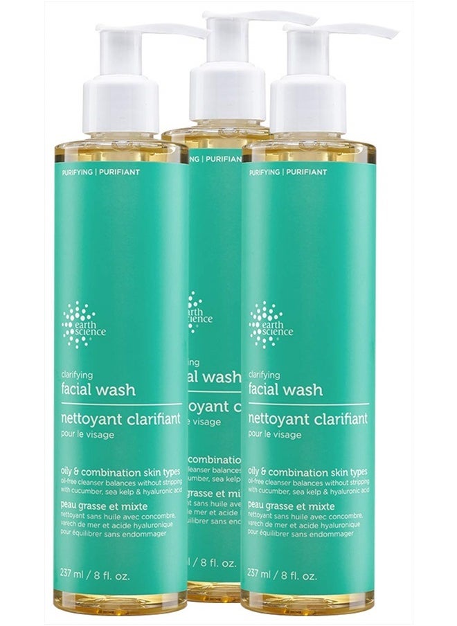 EARTH SCIENCE - Gentle Clarifying Facial Wash For Oily, Combination Skin Types (3pk, 8 fl. oz.)