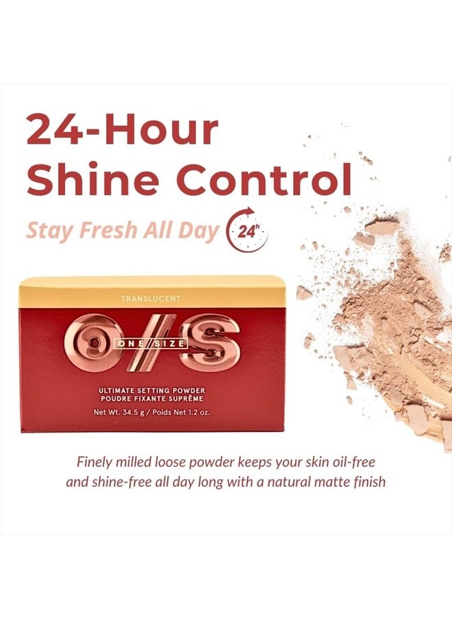 One Size Ultimate Blurring Setting Powder Full- Translucent - for Fair to Dark Skin Tones, 1.2 Ounce (Pack of 1)