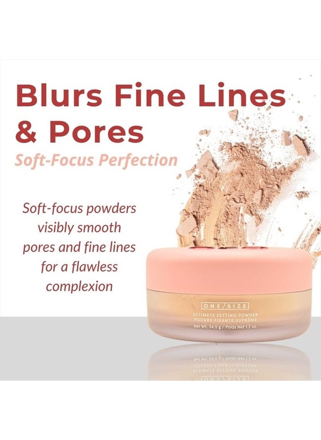 One Size Ultimate Blurring Setting Powder Full- Translucent - for Fair to Dark Skin Tones, 1.2 Ounce (Pack of 1)