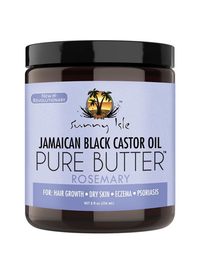 Rosemary Jamaican Black Castor Oil Pure Butter 8Oz | Promotes Hair Growth | Effective Moisturizer Hair & Skin | All Types & Textures